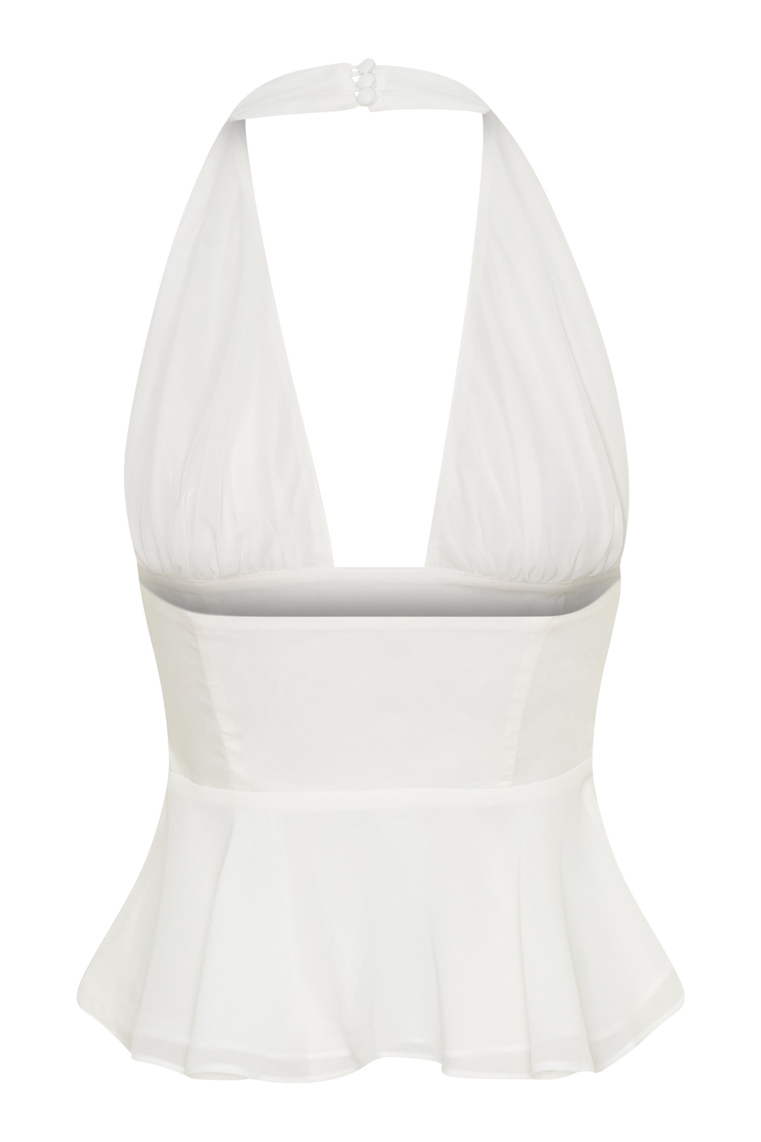 River Halter Neck Sleeveless Top - White