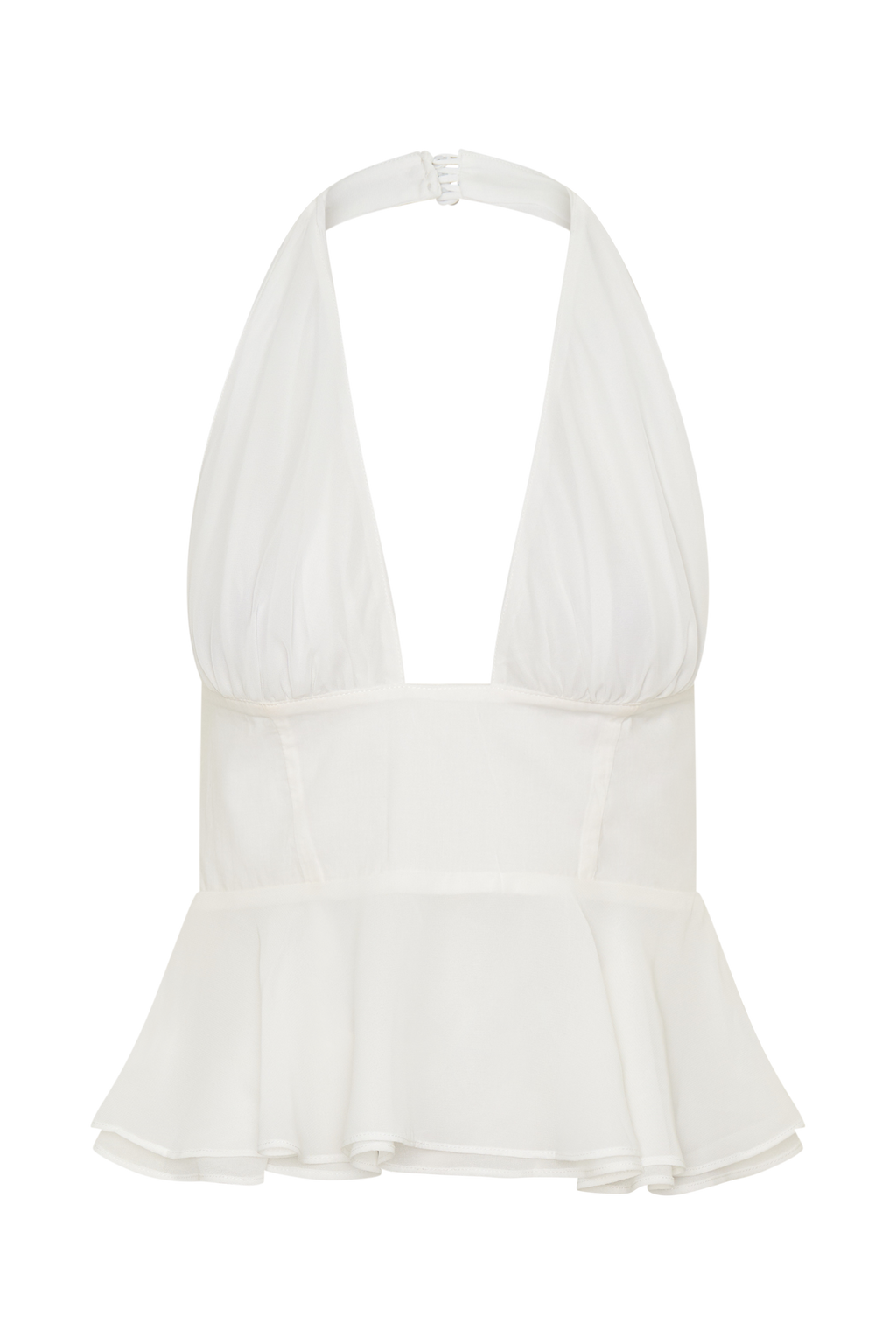 River Halter Neck Sleeveless Top - White