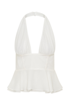 River Halter Neck Sleeveless Top - White