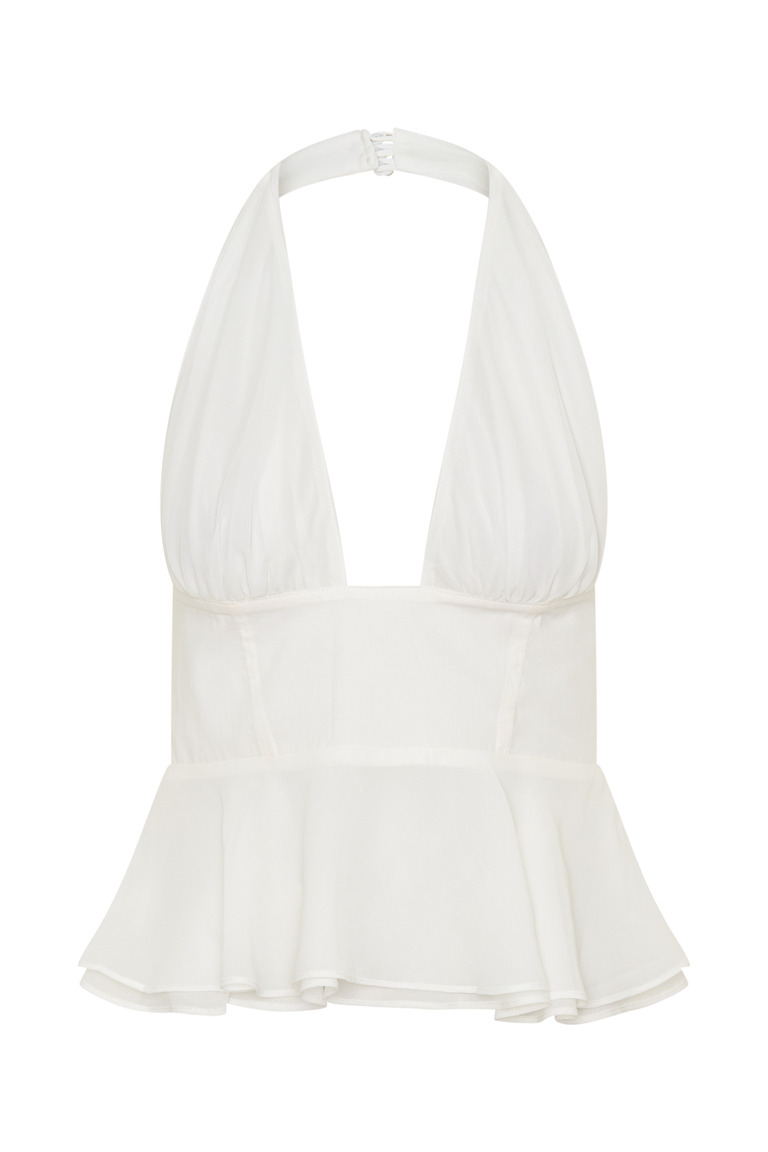 River Halter Neck Sleeveless Top - White