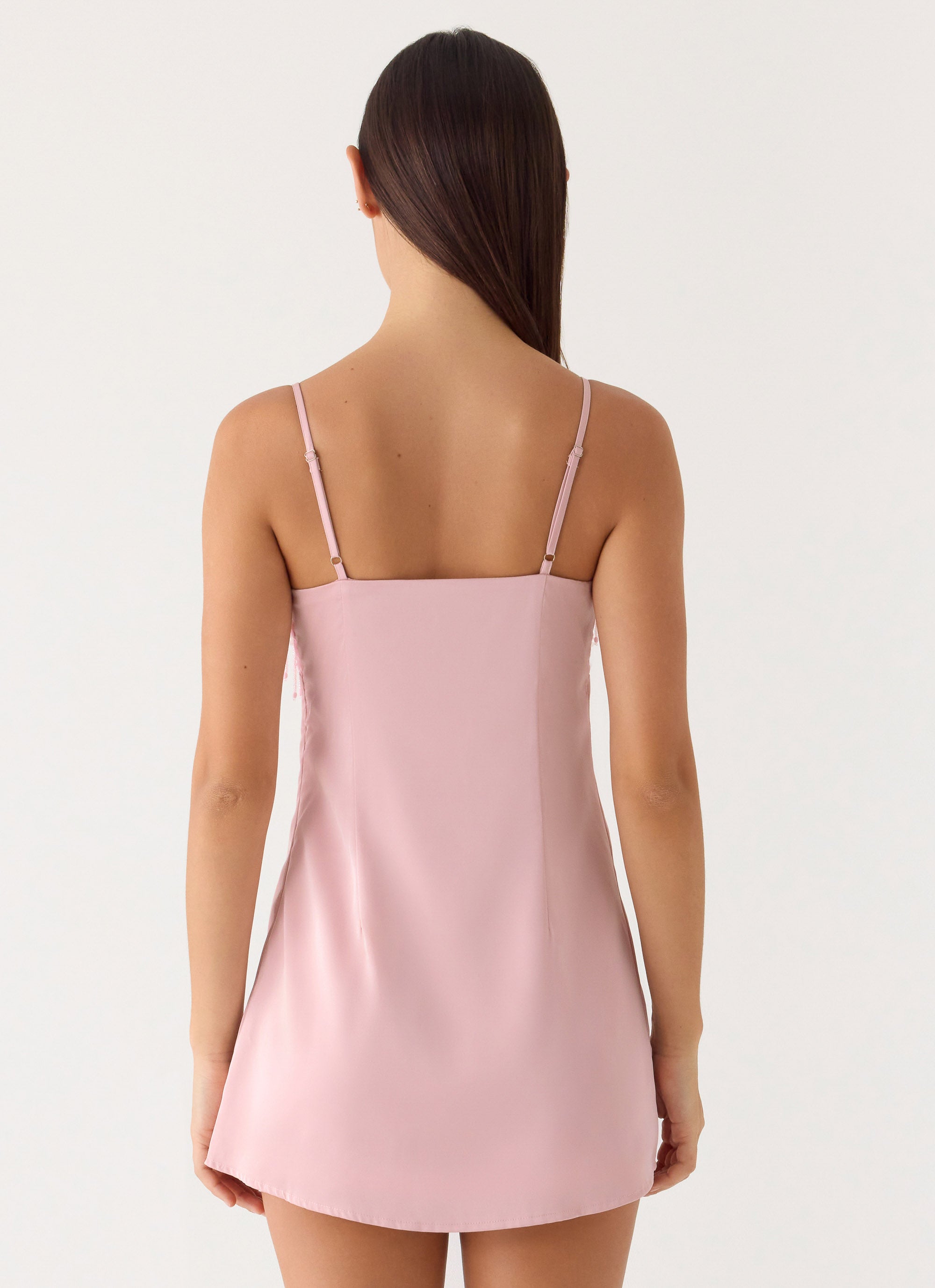 Siren Sequin Beaded Mini Dress - Pink