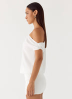 Stick Around Mini Dress - White