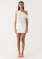 Stick Around Mini Dress - White