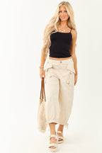 Stylish Joggers for Women with Cargo Pockets & Adjustable Hem