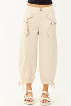 Stylish Joggers for Women with Cargo Pockets & Adjustable Hem