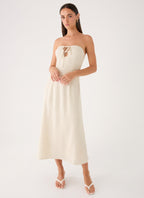 Sun Searching Midi Dress - Oatmeal