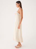 Sun Searching Midi Dress - Oatmeal