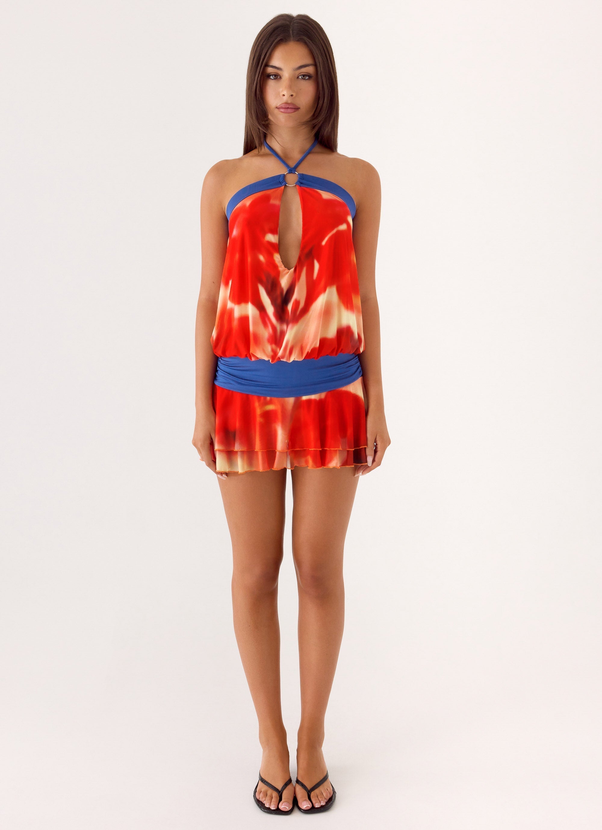 Telling You Mini Dress - Sunburnt Petal