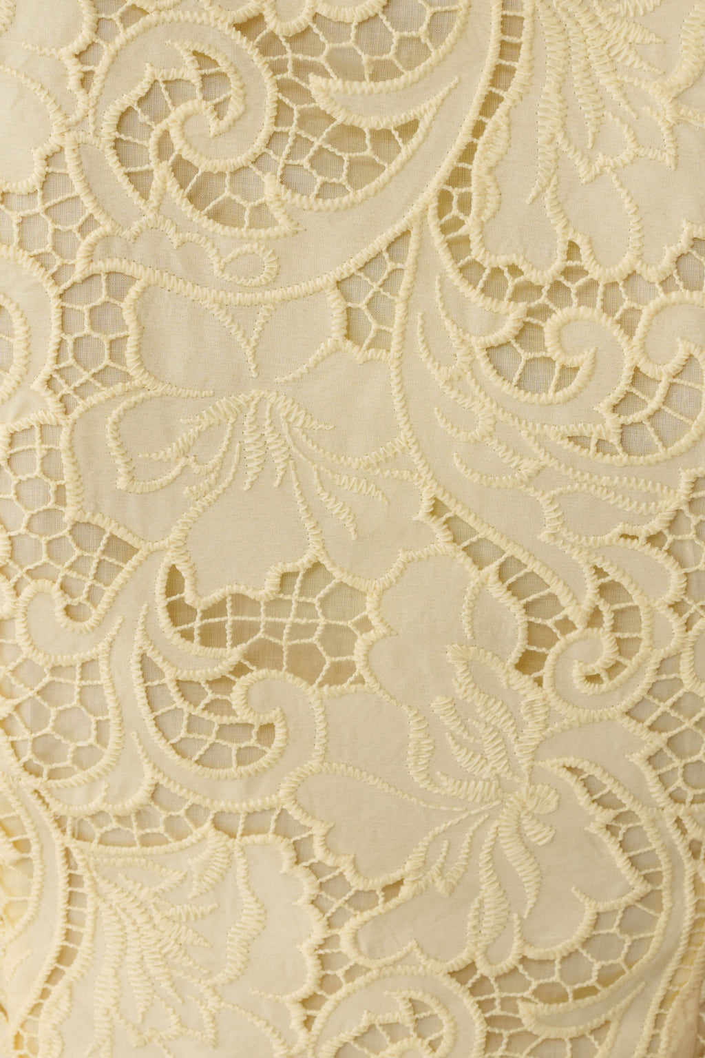 Tessa Broderie Tie Front Sleeveless Top - Lemon