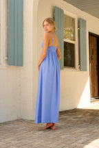 White Midi Dress with Flattering Fit – Long