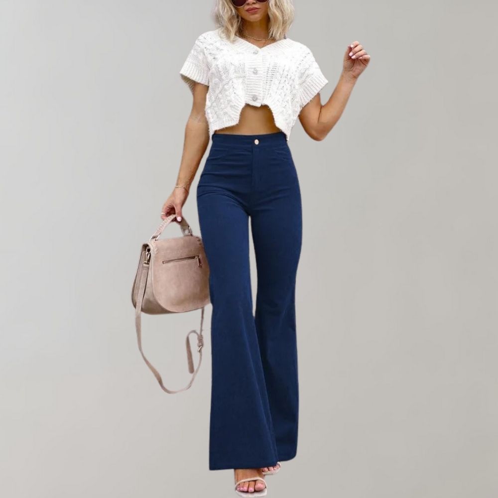 Wide Leg Black Jeans with High-Waist Design Vintage-Inspired