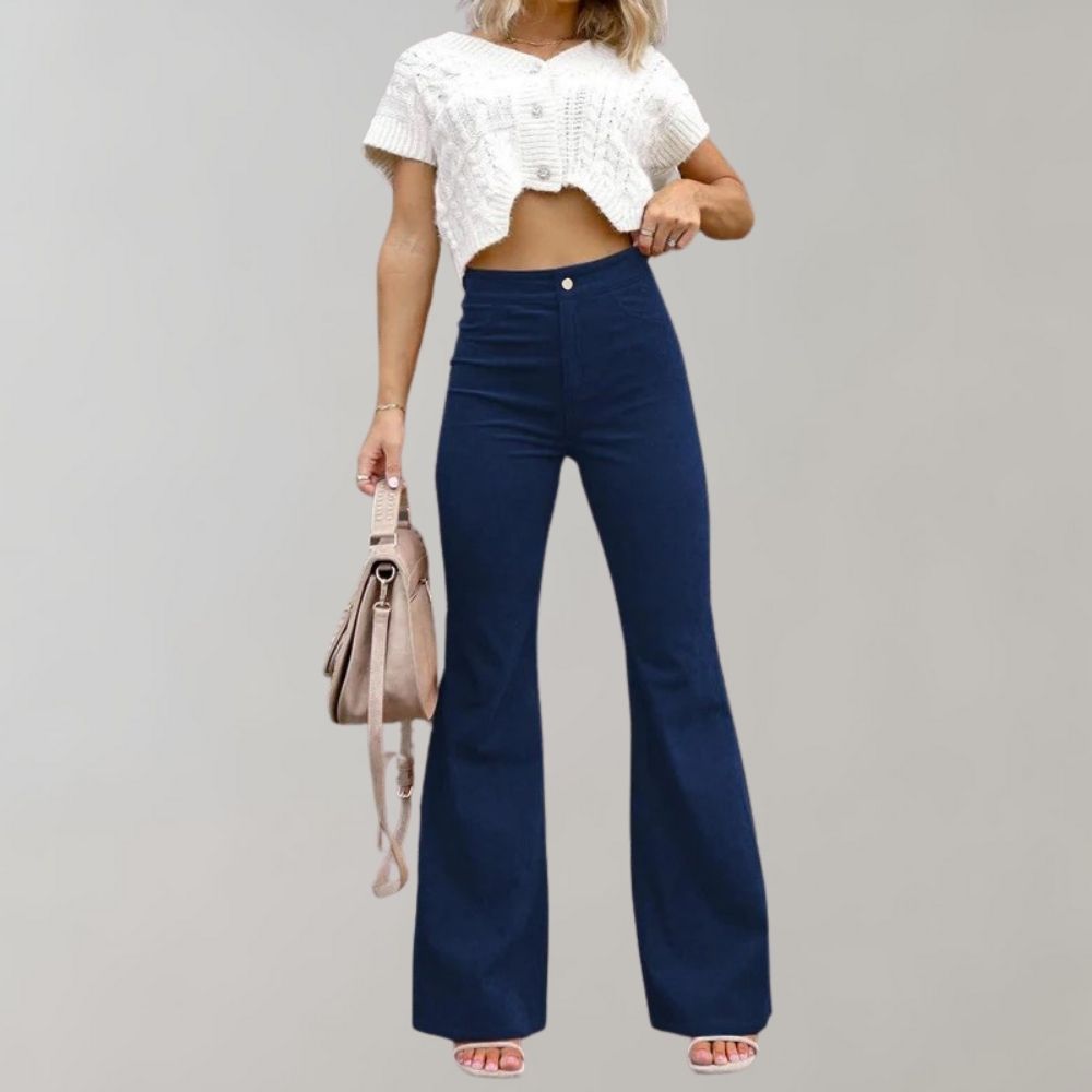 Wide Leg Black Jeans with High-Waist Design Vintage-Inspired