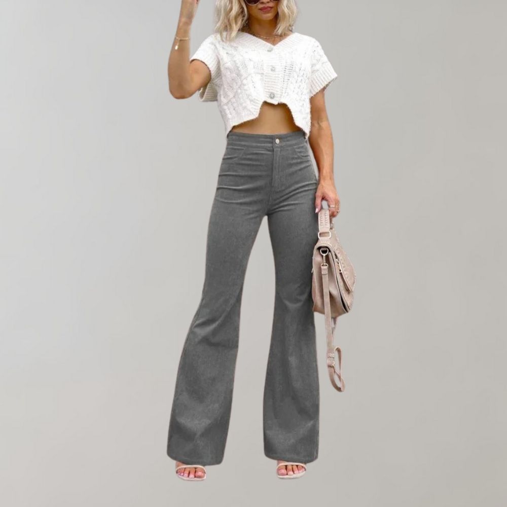 Wide Leg Black Jeans with High-Waist Design Vintage-Inspired