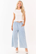 Wide Leg Pants Women with Elastic Waist & Flowy Design