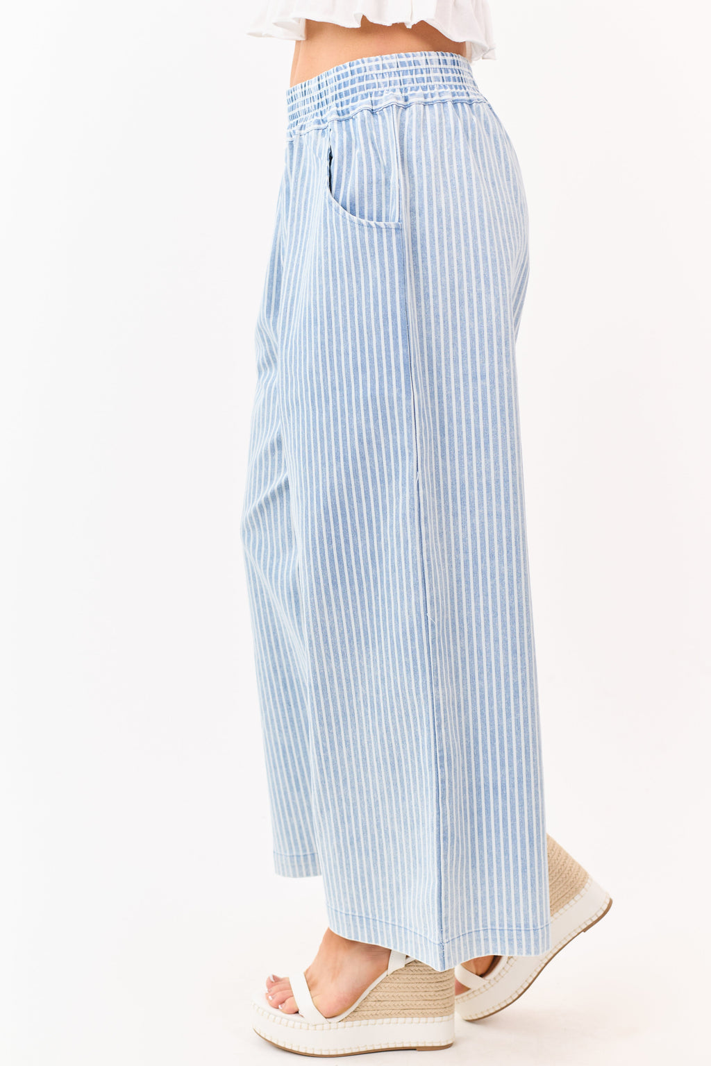 Wide Leg Pants Women with Elastic Waist & Flowy Design