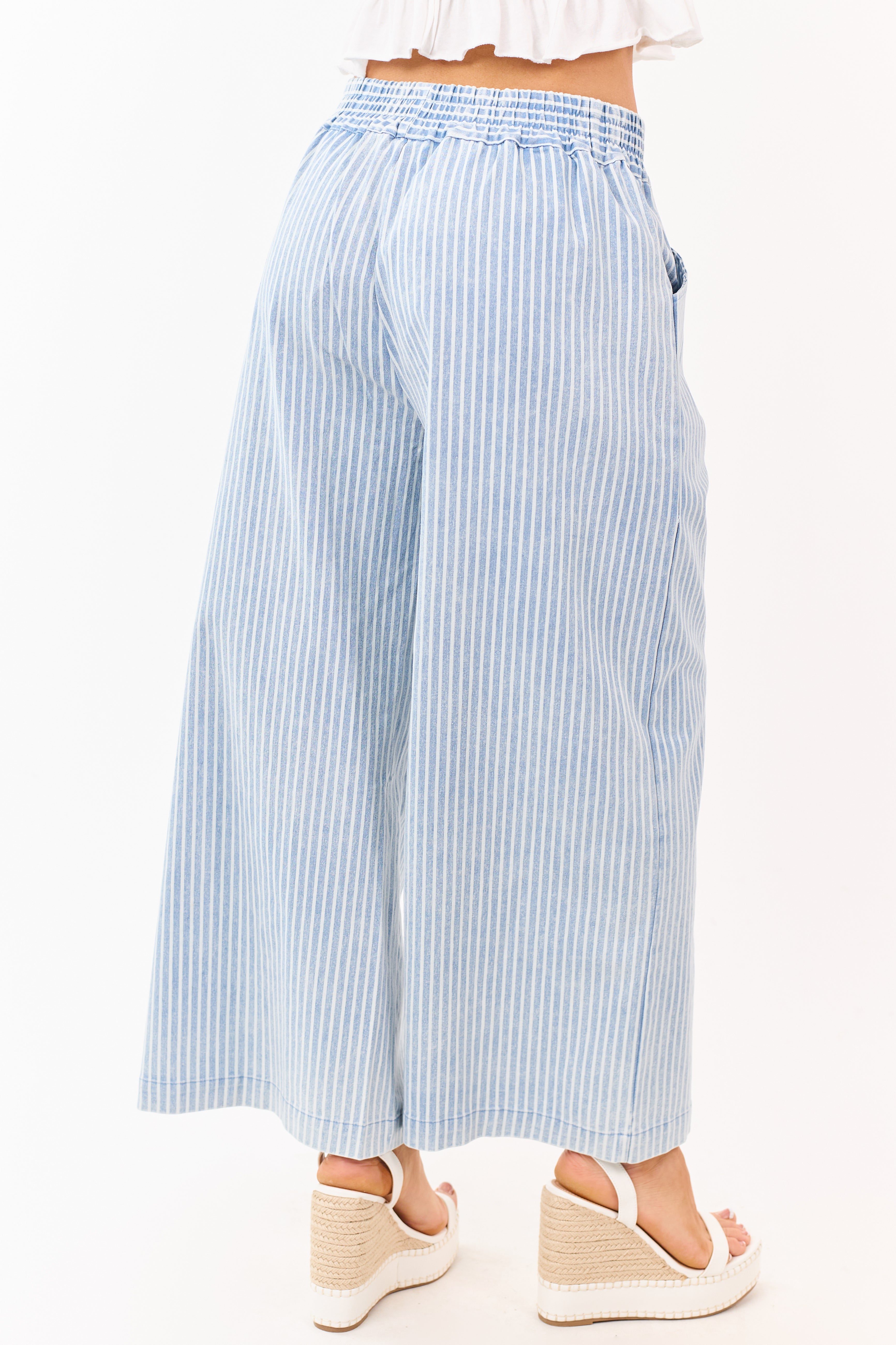 Wide Leg Pants Women with Elastic Waist & Flowy Design