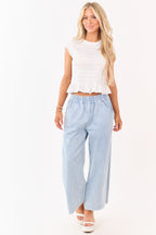 Wide Leg Pants Women with Elastic Waist & Flowy Design