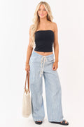 Wide Leg Pants Women with High Waist & Elastic Waistband