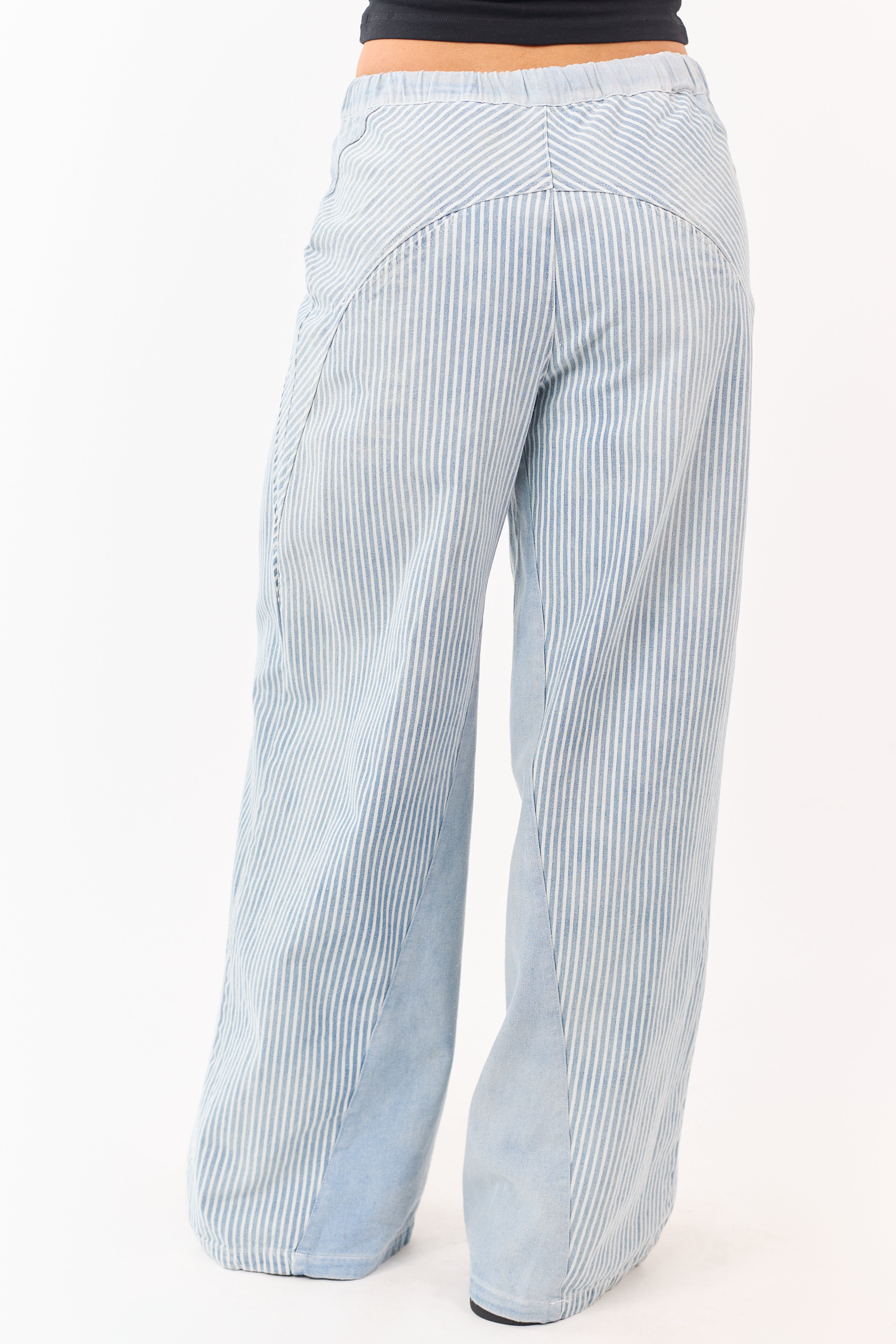 Wide Leg Pants Women with High Waist & Elastic Waistband