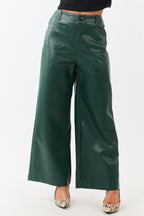 Wide Leg Pants Women with Super High Rise Fit – Stylish Faux