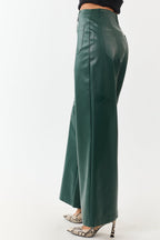 Wide Leg Pants Women with Super High Rise Fit – Stylish Faux