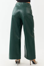 Wide Leg Pants Women with Super High Rise Fit – Stylish Faux