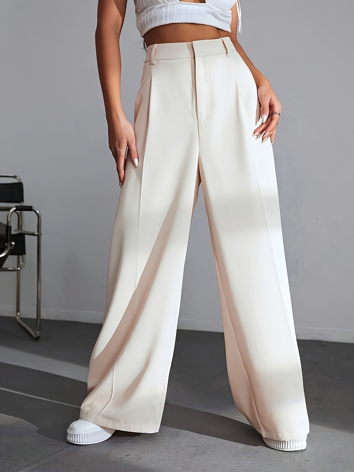 Women's High-Waisted Wide Leg Pants with Soft Fabric Stylish Fit