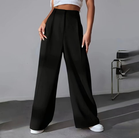 Women's High-Waisted Wide Leg Pants with Soft Fabric Stylish Fit
