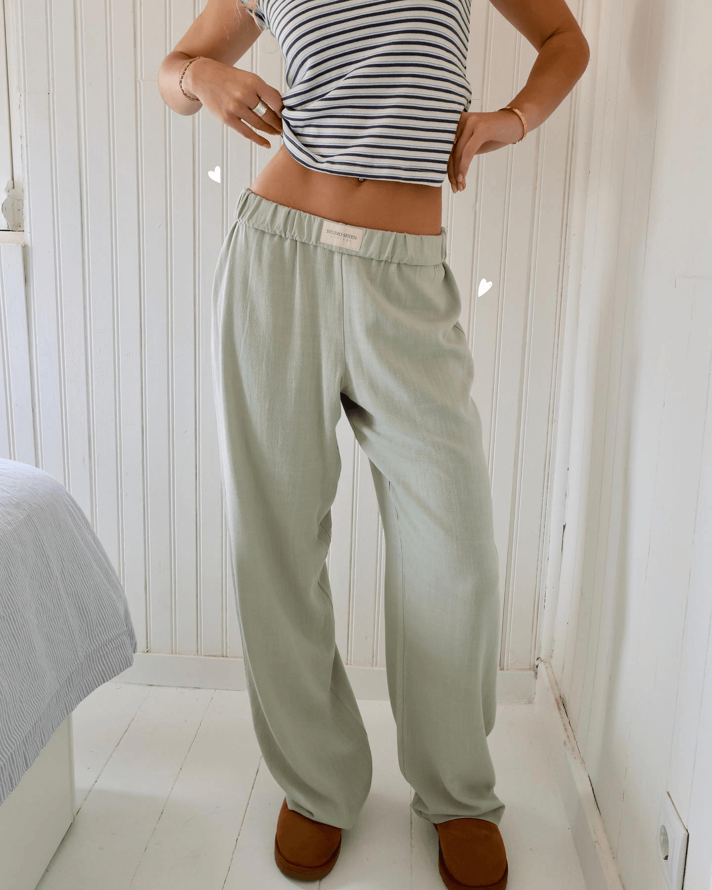 Women's Wide Leg Trousers with High-Waist and Pockets Comfortable