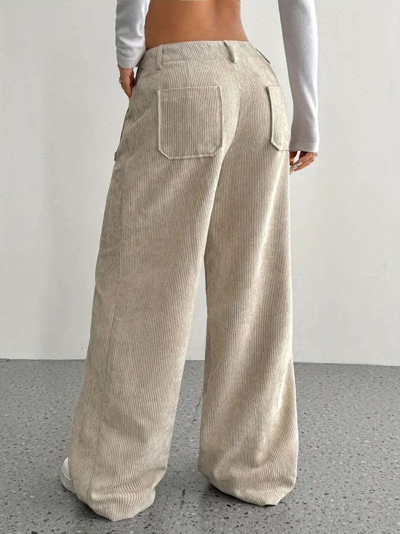 Women's Wide Leg Trousers with High-Waisted Fit Stylish Comfort
